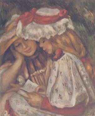 Pierre Renoir Two Girls Reading oil painting image